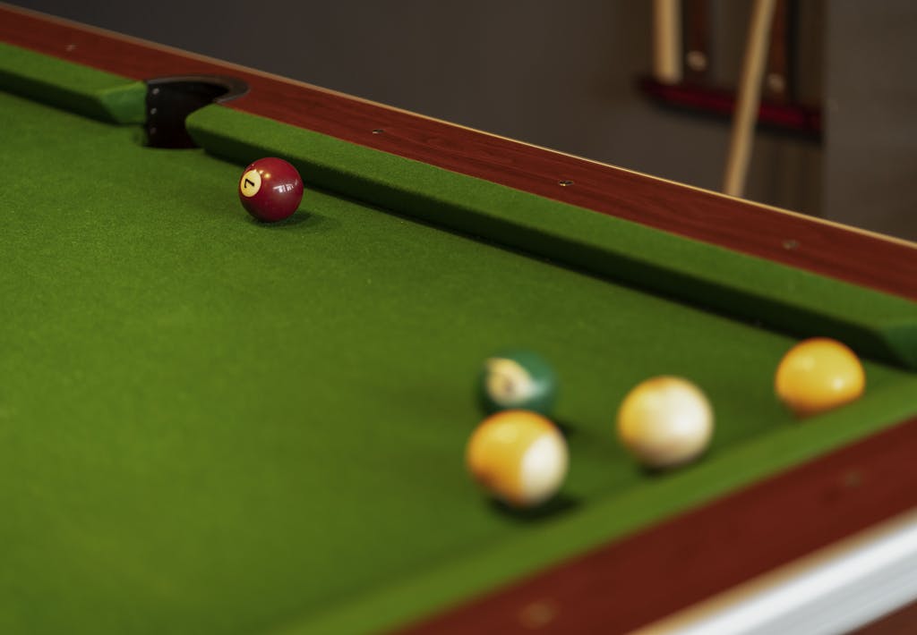 Close up of Snooker Balls